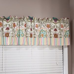 Shower curtain and window valance